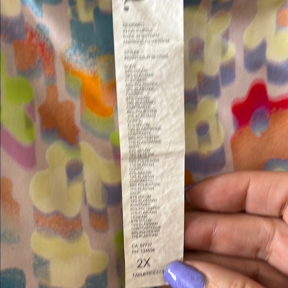 Colorful Abstract Women's Top by Fabletics - Picture 2 of 3